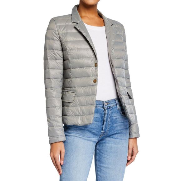 Anorak 50802CN Women's Sz S Gray Full Zip Packable Puffer Blazer Jacket - Picture 8 of 8